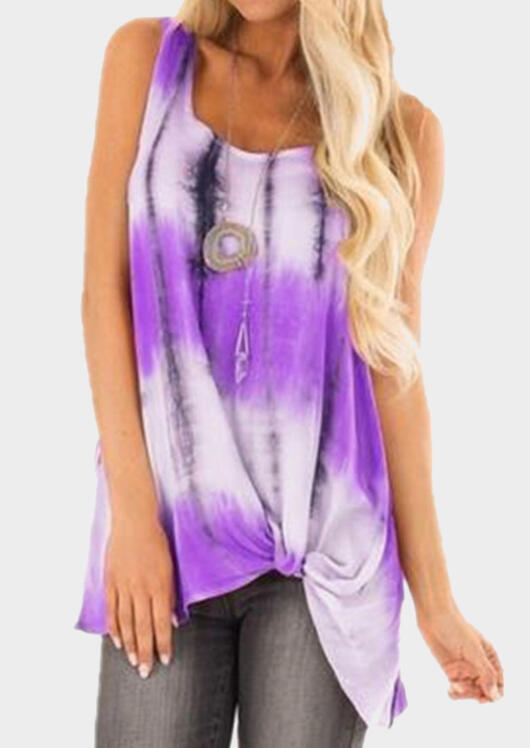 

Tank Tops Tie Dye Tank without Necklace - Multicolor. Size