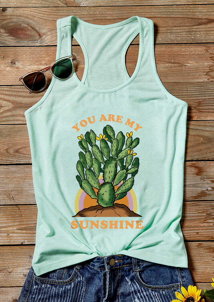 

You Are My Sunshine Tank - Cyan, 445257