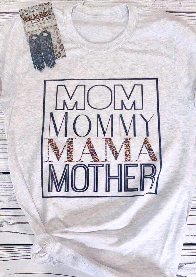 

Tees T-shirts Mom Mommy Mama Mother T-Shirt Tee - Gray. Size