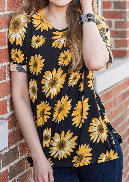 

Sunflower Dreams T-Shirt Tee - Black, 447739