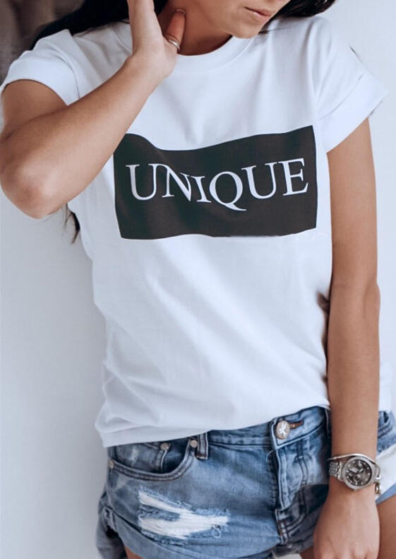 

Tees T-shirts Unique O-Neck T-Shirt Tee - White. Size