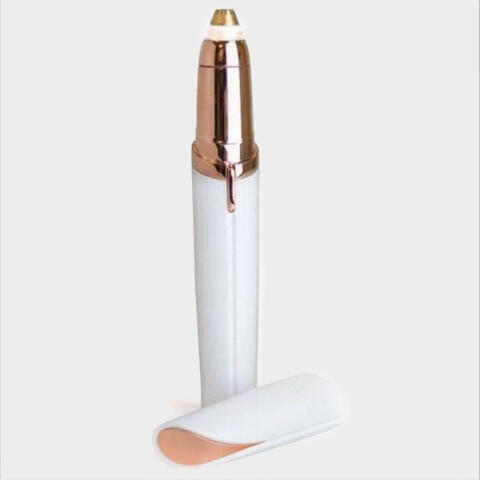

Electric Eyebrow Trimmer With Battery, 448366, White;rose gold