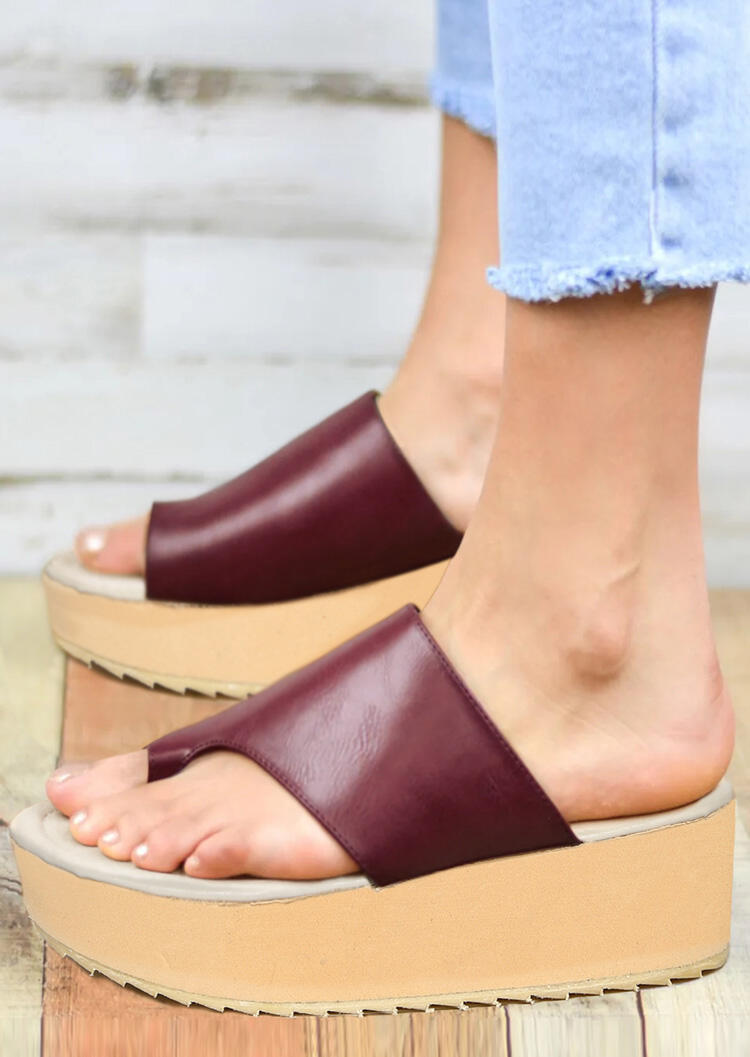 

Slippers Round Toe Platform Slippers - Plum. Size: ,38,39,40,41