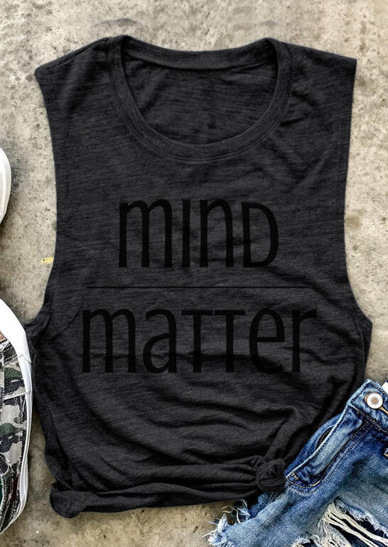 

Mind Matter O-Neck Tank - Dark Grey, 449544