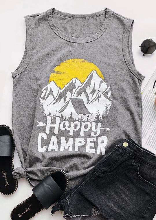 

Happy Camper Mountain Arrow Tank - Gray, 449396