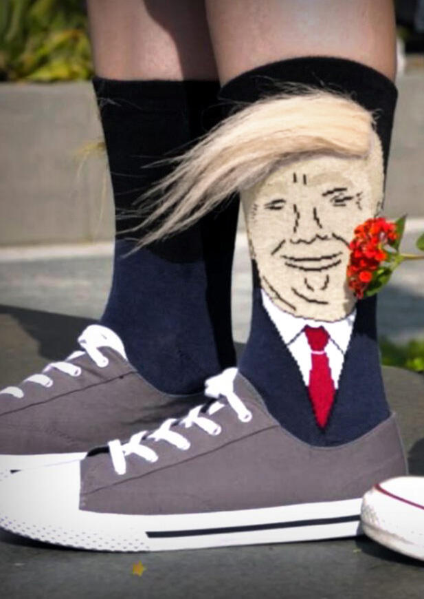 

Socks Trump Printed Casual Socks. Size, Black