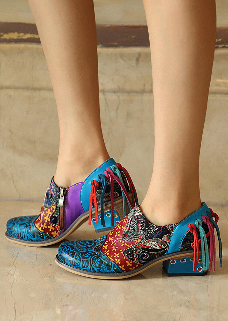 colourful leather shoes