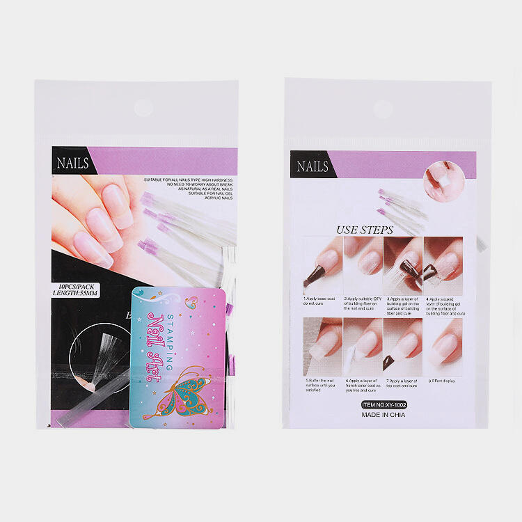 

10 Pcs Fiberglass Nails Extension, White, 450166