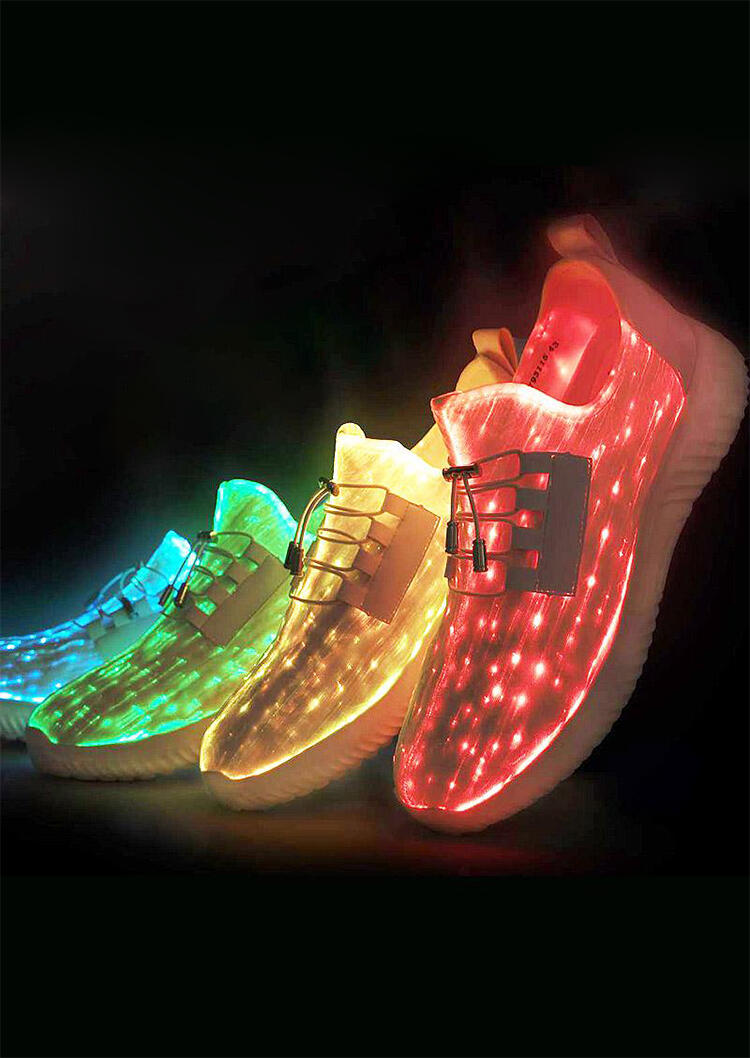 

Sneakers Men Multicolor LED Luminous Charging Sneakers - White. Size