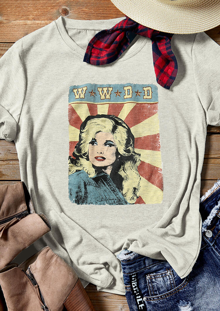 

Tees T-shirts W W D D Dolly T-Shirt Tee - Light Grey. Size