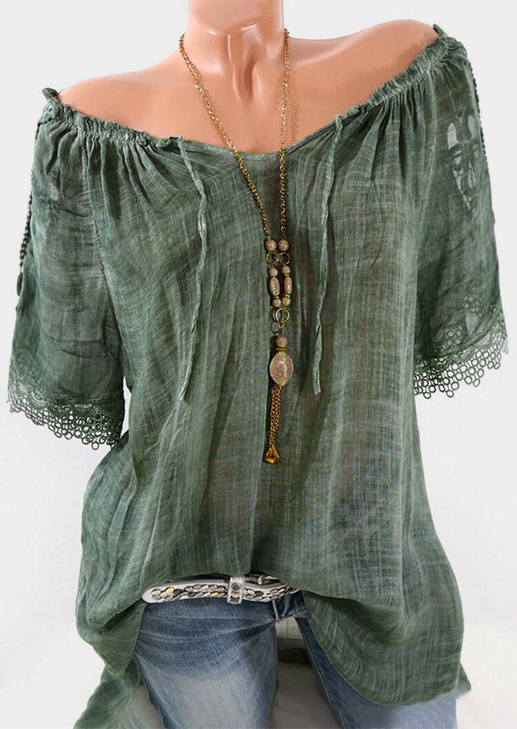 

Linen Clothing For Women Summer Linen Tops Linen Blouse-Green