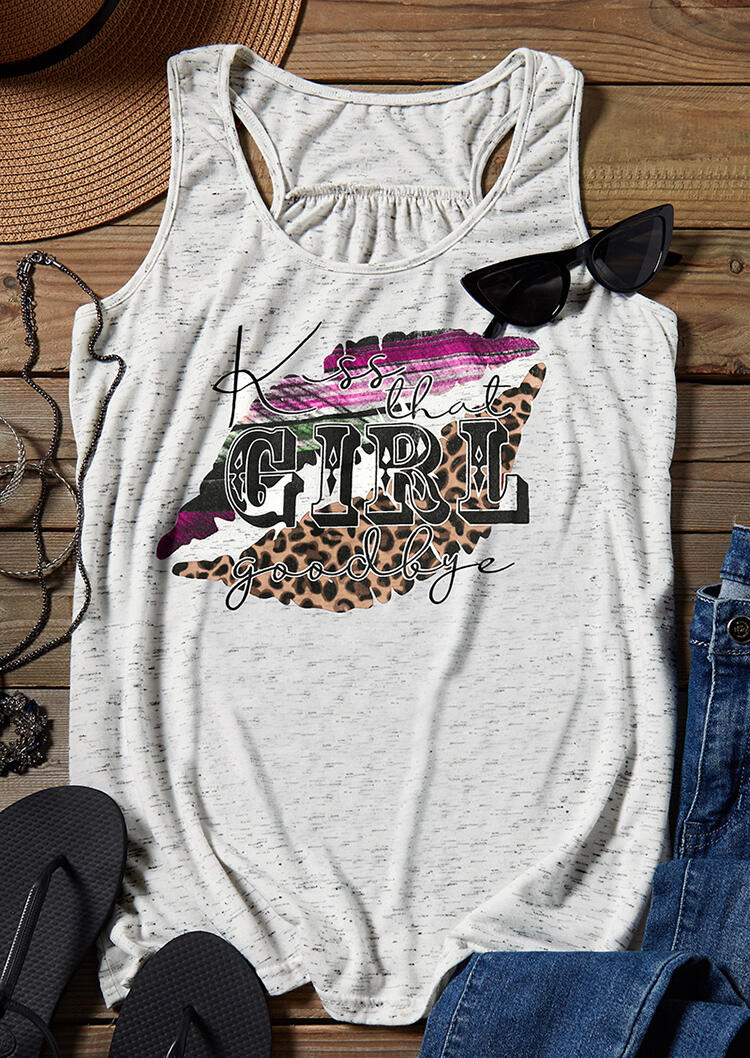 Kiss that Girl Goodbye Tank - White, 448562