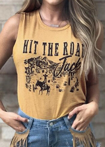 

Hit The Road Jack Tank without Necklace - Yellow, 451048