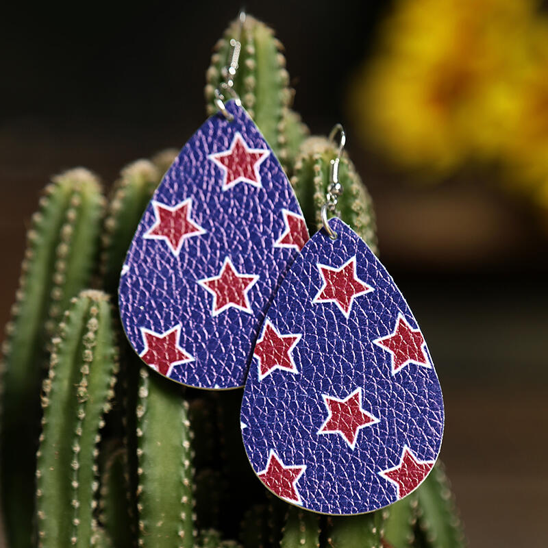 

Pentagram American Flag Earrings, 451067, #1