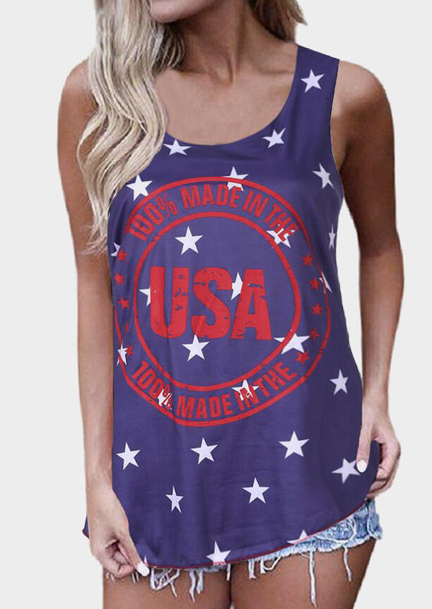 

Tank Tops 100% Made In The USA Star Tank - Purple. Size