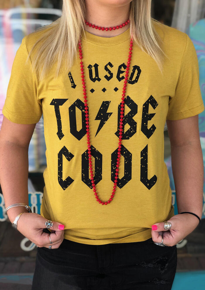 

Tees T-shirts I Used To Be Cool T-Shirt Tee without Necklace - Yellow. Size