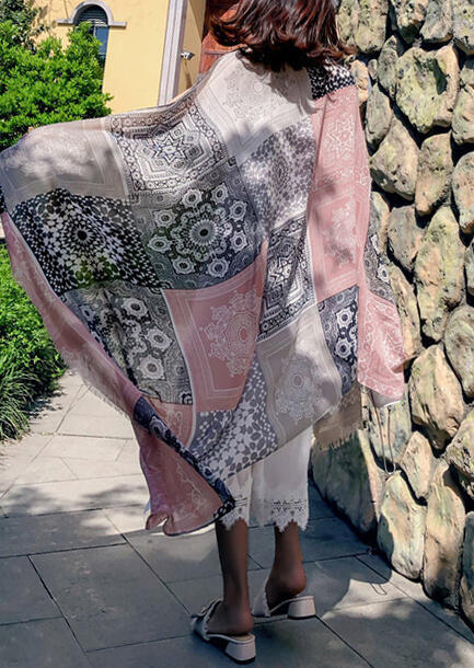 

Mandala Printed Shawl Cover Up - Plaid, 451826