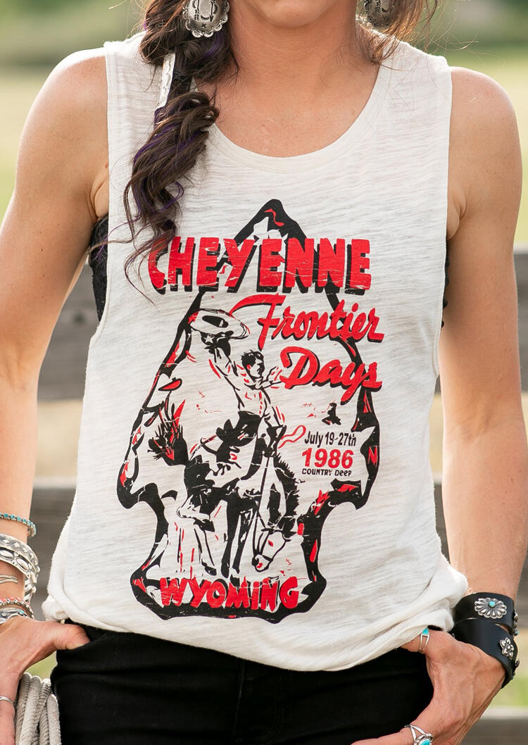 

Cheyenne Frontier Days Tank - White, 452045