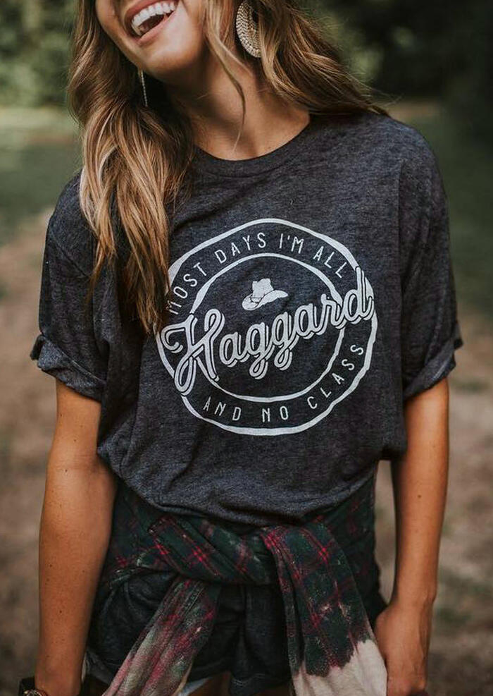 

Haggard And No Class T-Shirt Tee - Dark Grey, 452834