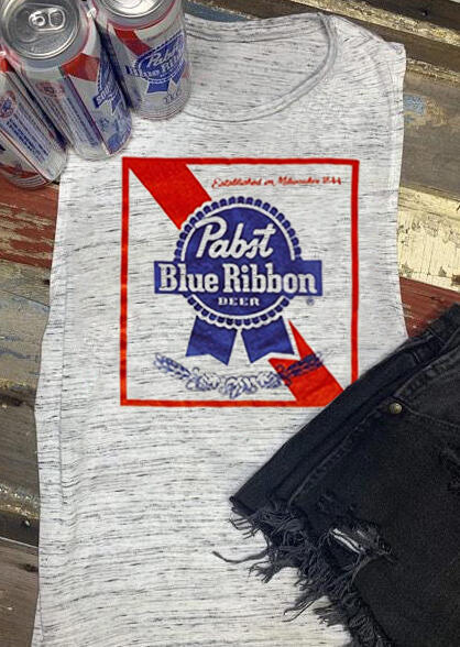 

Tank Tops Pabst Blue Ribbon Beer Tank - Light Grey. Size: S,M,,XL