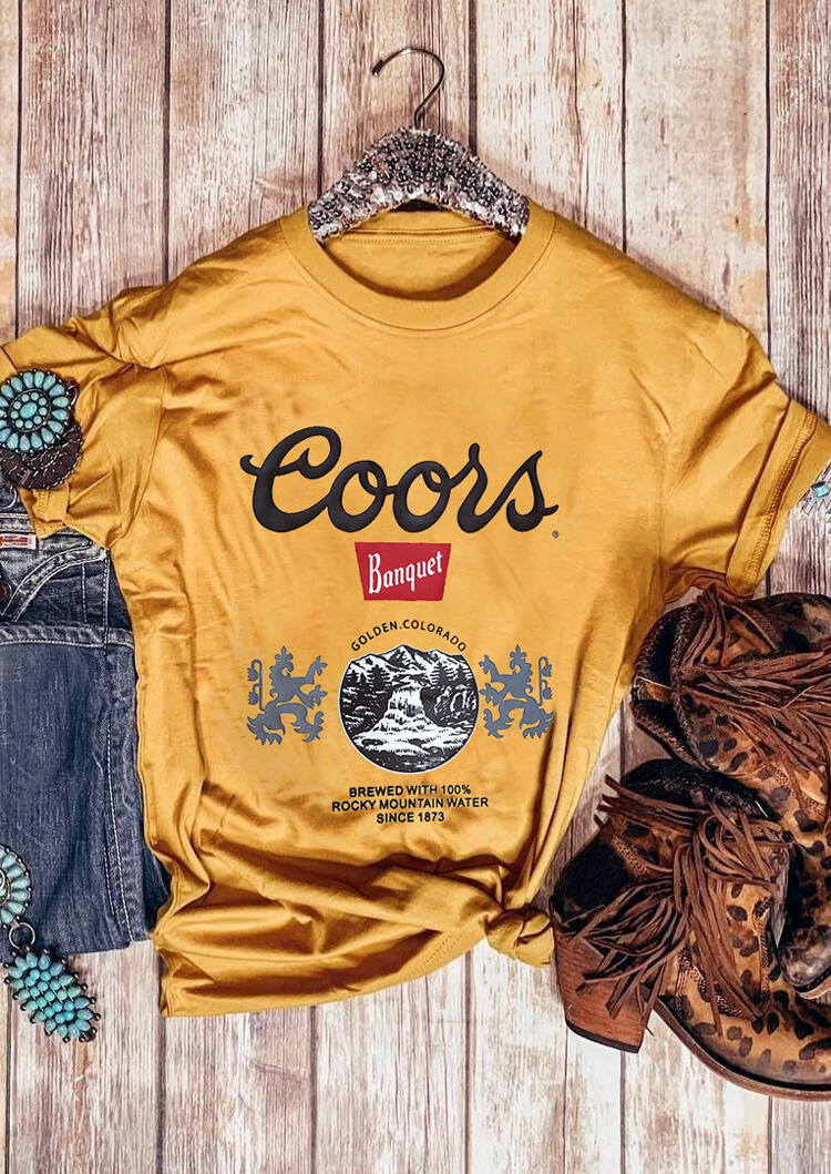 Coors Banquet Beer Vintage T-Shirt Tee – Yellow