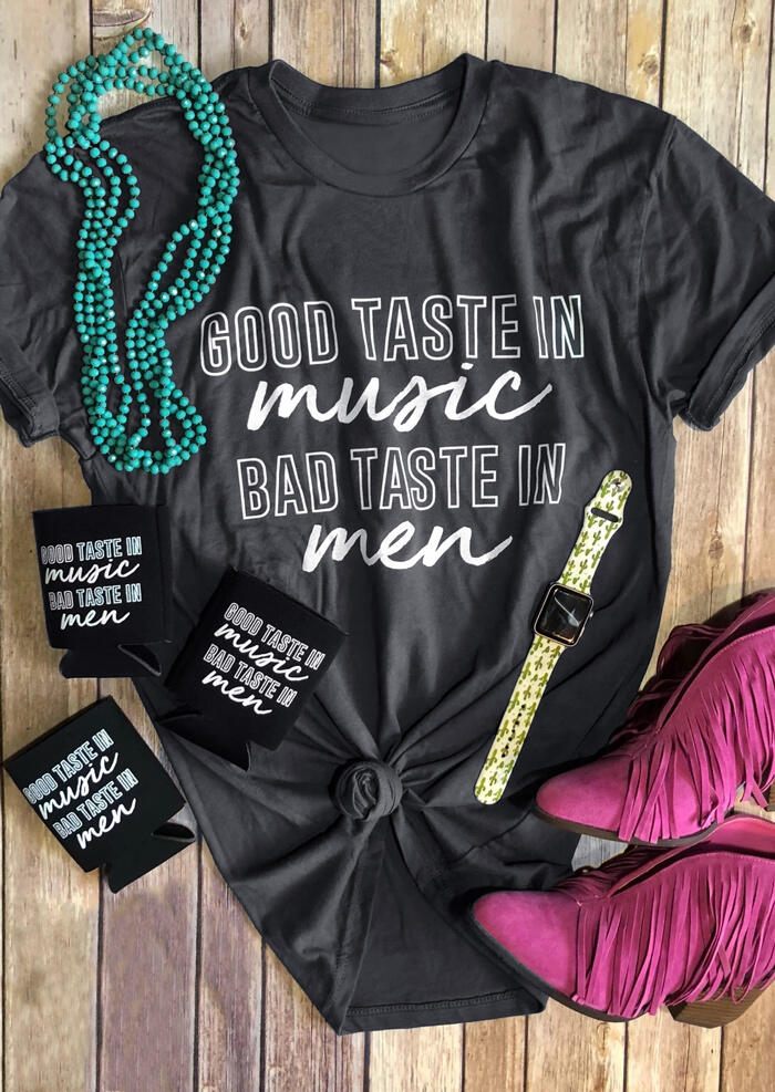 

Tees T-shirts Good Taste In Music T-Shirt Tee - Dark Grey. Size: ,XL