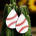 Baseball Leather Women's Earrings