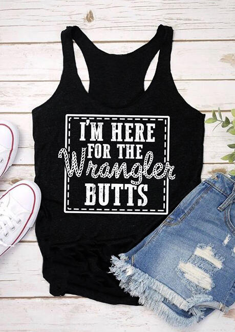 

I' Here For The Wrangler Butts Tank - Black, 452887