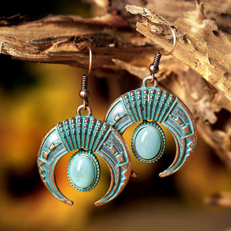 

Bohemian Horn Hollow Out Earrings, #1, 453320