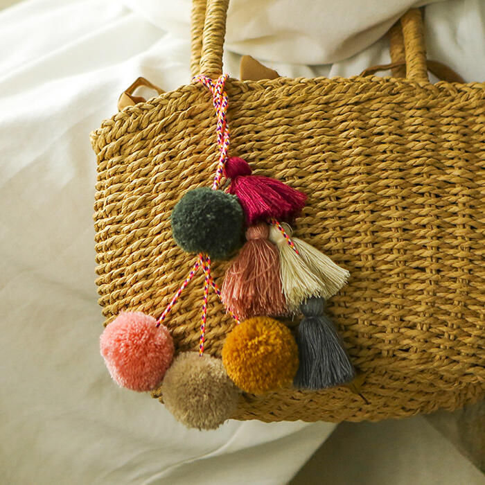 

Ball Tassel Vintage Bag Hanging Decoration, 453564, #1;#2