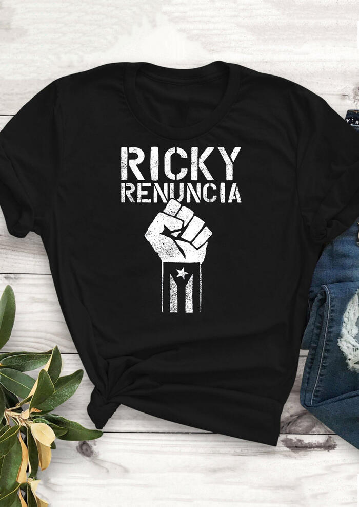 

Ricky Renuncia O-Neck T-Shirt Tee - Black, 453687