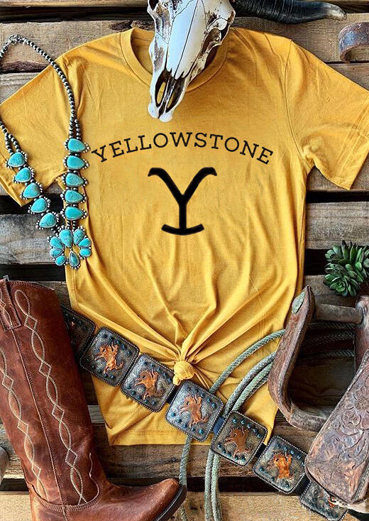 

Yellowstone T-Shirt Tee - Yellow, 453693