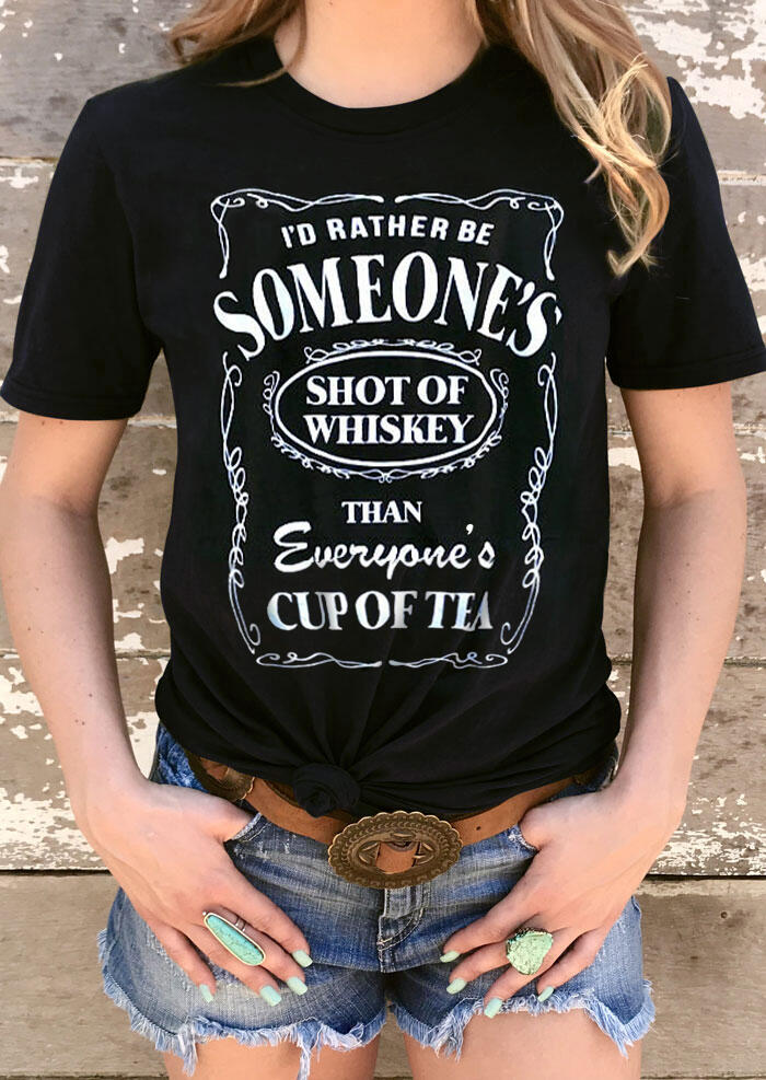 

Tees T-shirts Shot Of Whiskey T-Shirt Tee - Black. Size: S,,XL