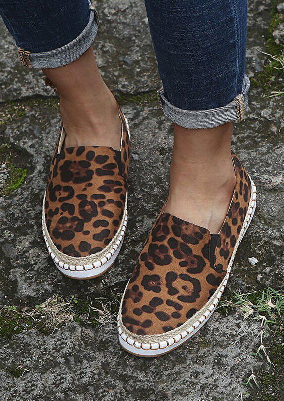 

Leopard Printed Slip-On Sneakers, 454314