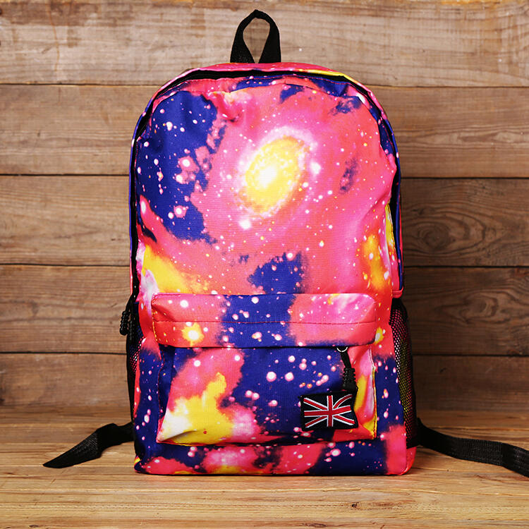 

Bags Starry Sky British Flag Mesh Backpack - Rose Red. Size
