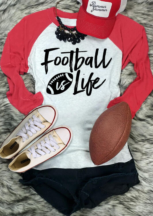 

Football Is Life T-Shirt Tee - Gray, 454513