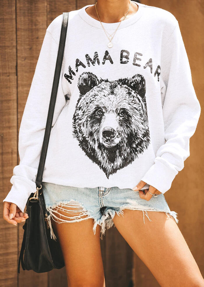 

Hoodies & Sweatshirts Mama Bear O-Neck Sweatshirt without Necklace - White. Size