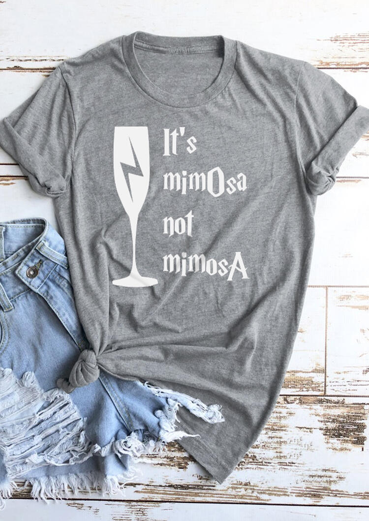 

Tees T-shirts It' MimOsa Not MimosA T-Shirt Tee - Gray. Size: ,M