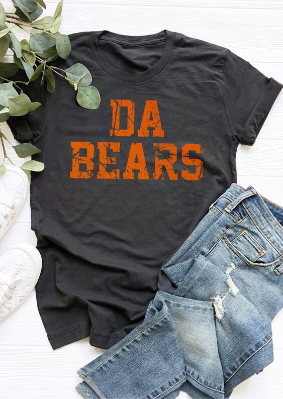 

Tees T-shirts Da Bears O-Neck T-Shirt Tee - Dark Grey. Size
