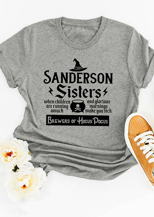 

Halloween Hocus Pocus Sanderson Sisters T-Shirt Tee - Gray, 454767