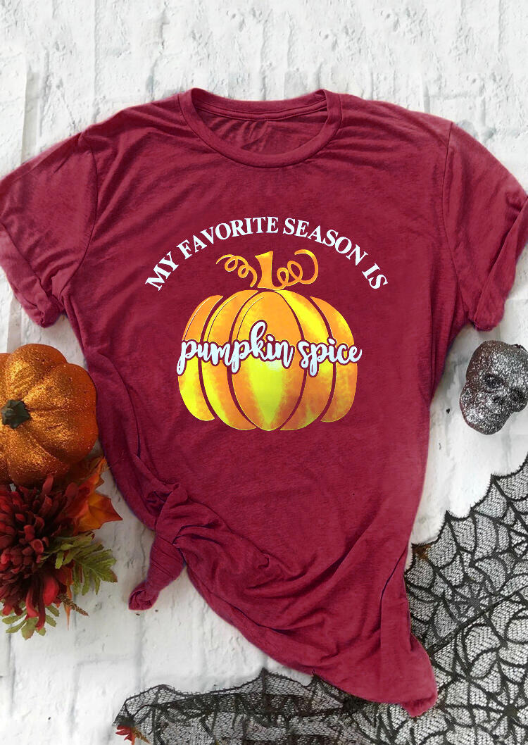 

My Favorite Season Is Pumpkin Spice T-Shirt Tee - Burgundy, 454787