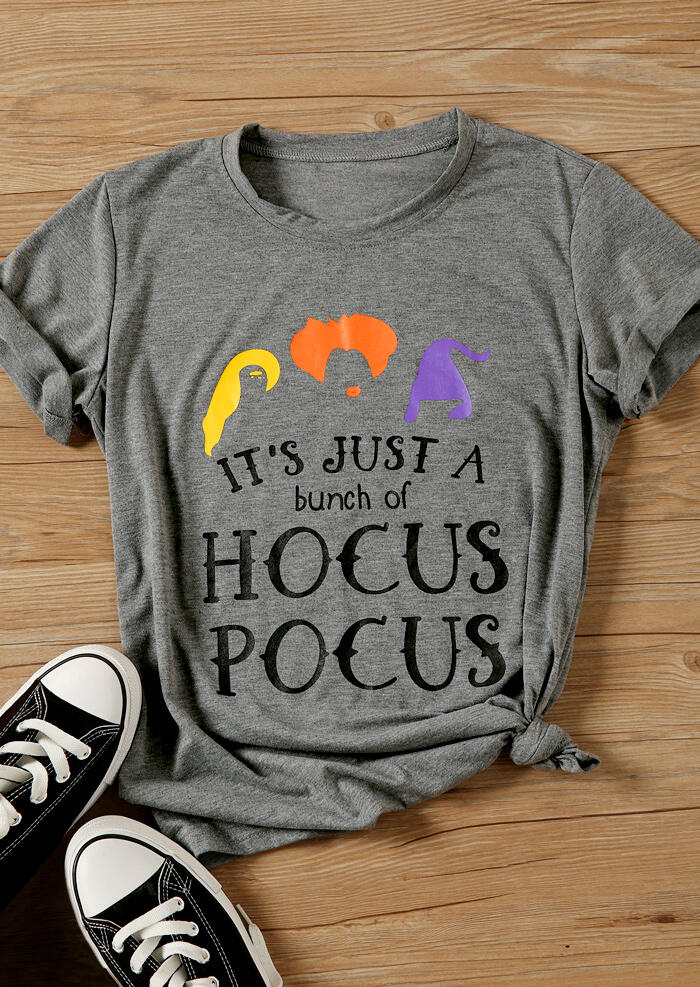

Tees T-shirts It' Just A Bunch Of Hocus Pocus T-Shirt in Gray. Size