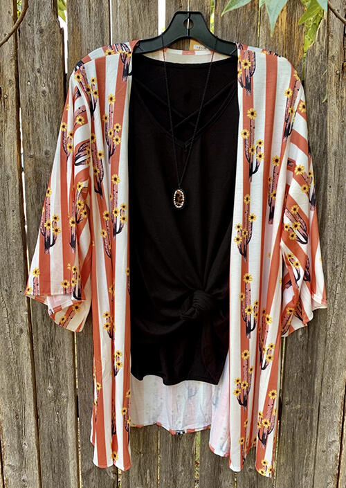 

Floral Cactus Cardigan - Stripe, 454870