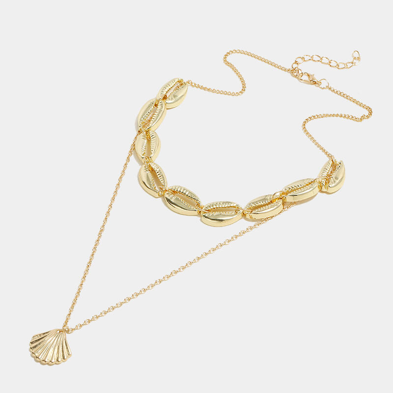 

Bohemian Layered Shell Women's Choker Necklace, Gold;silver, 454997