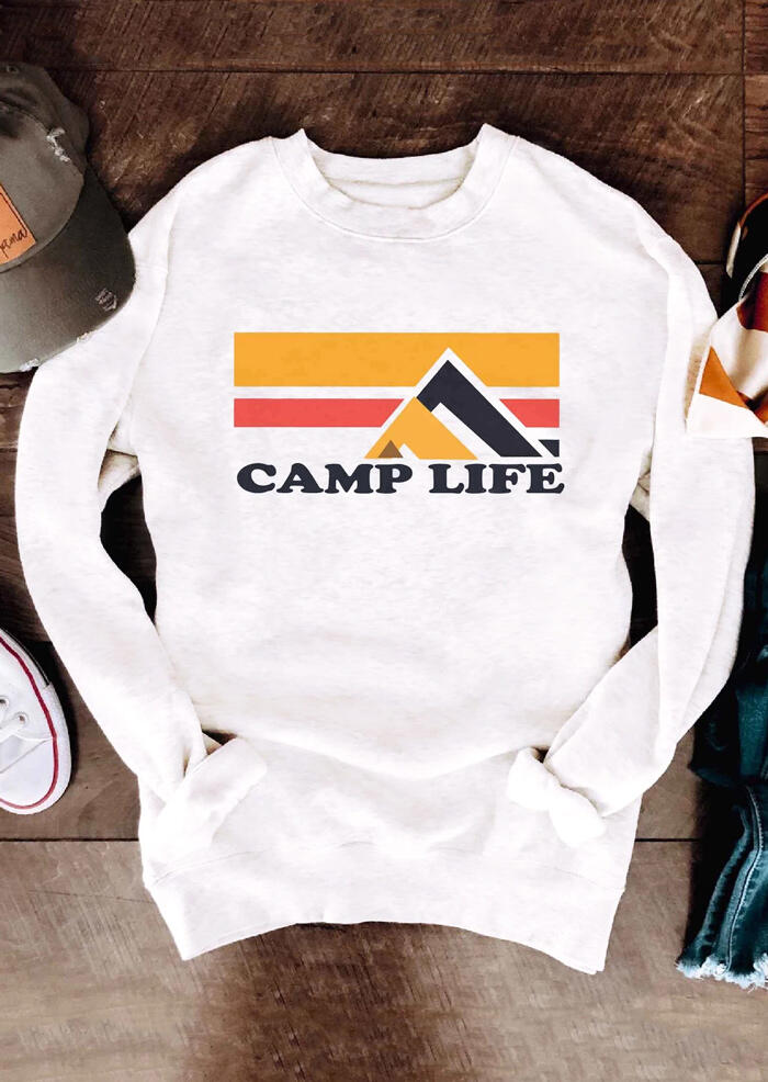 

Camp Life O-Neck Sweatshirt - White, 455072