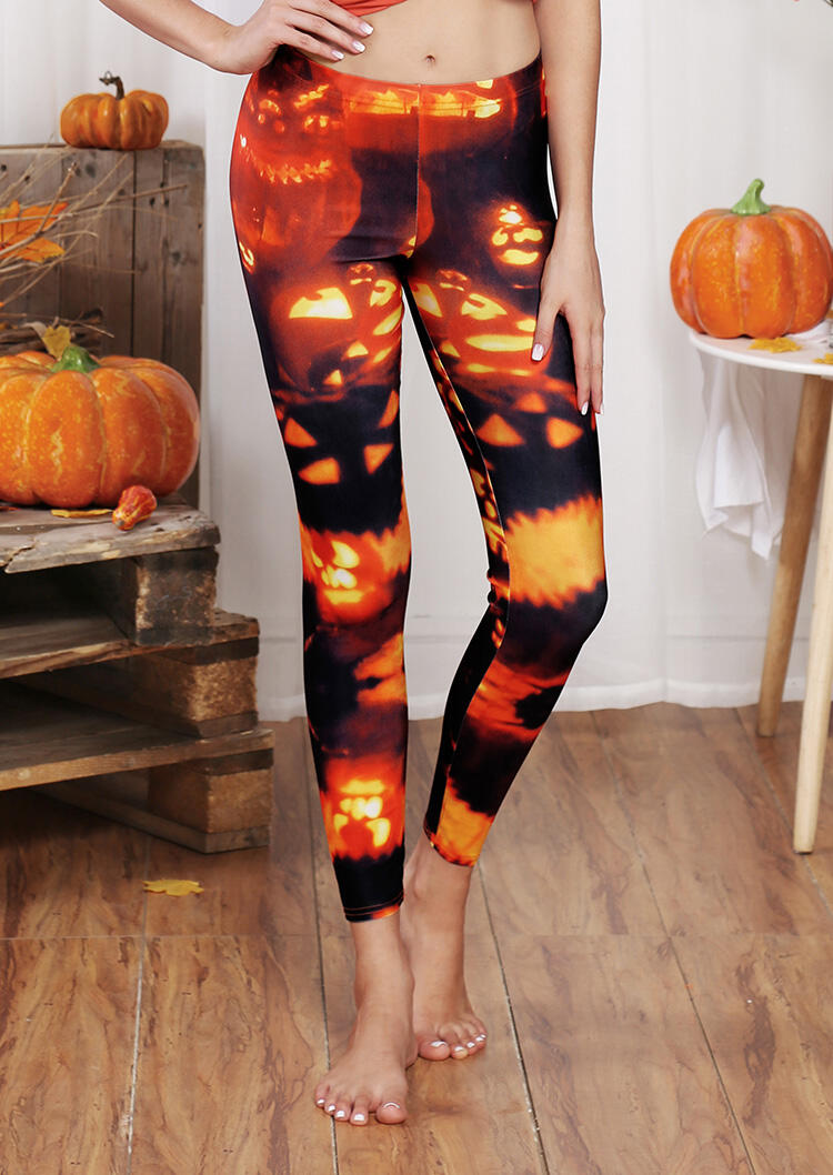 

Leggings Halloween Pumpkin Skinny Leggings - Multicolor. Size: ,XL