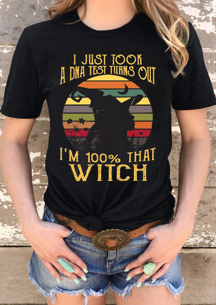 

Halloween Hocus Pocus I' 100% That Witch T-Shirt Tee - Black, 455122