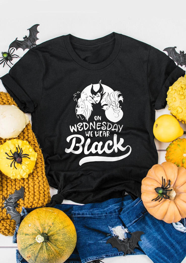 

On Wednesdays We Wear Black T-Shirt Tee, 455589