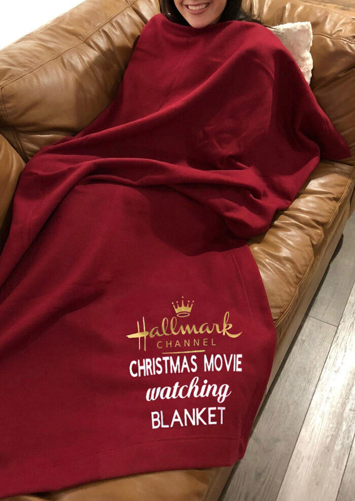 

Hallmark Channel Christmas Movie Watching Blanket - Burgundy, 455768