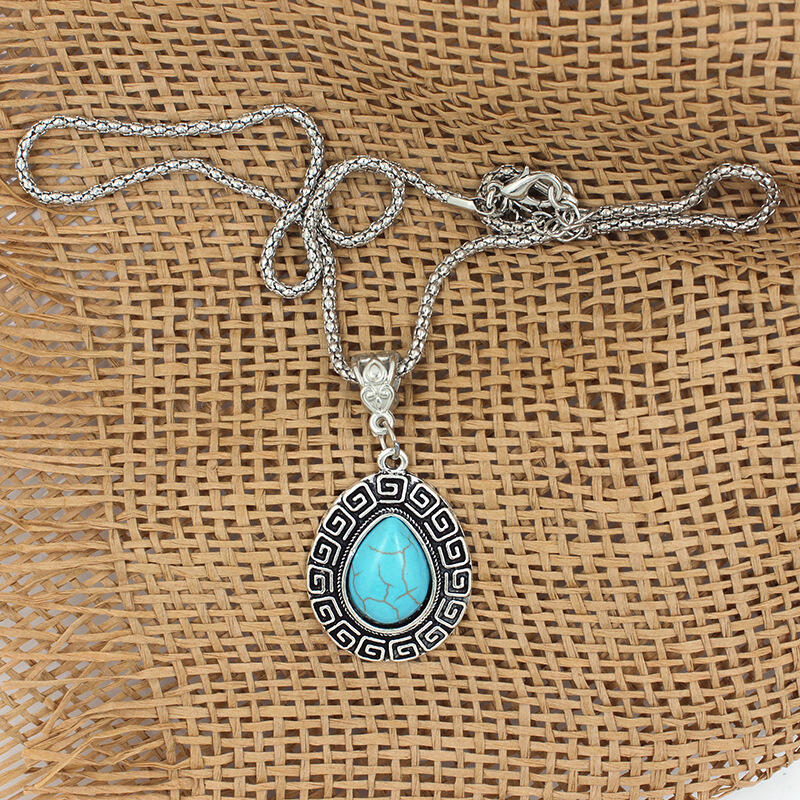 

Necklaces Vintage Turquoise Water Drop Pendant Necklace. Size, Silver